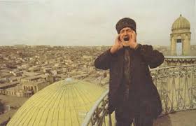 From the from a minaret in Bukhara, Uzbekistan, a Muslim chanter intones the Call to Prayer with unaided voice.