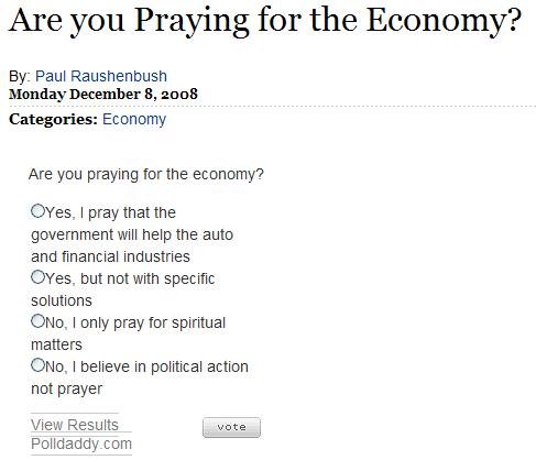 Are You Praying for the Economy?