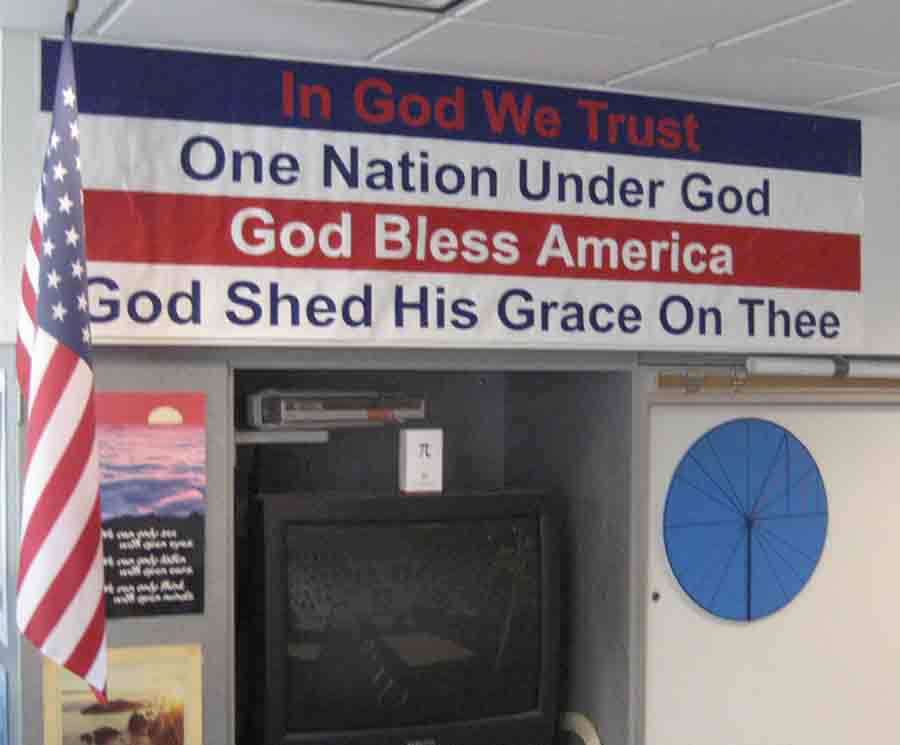 Math Teacher with Godly Banners in Classroom Loses Lawsuit