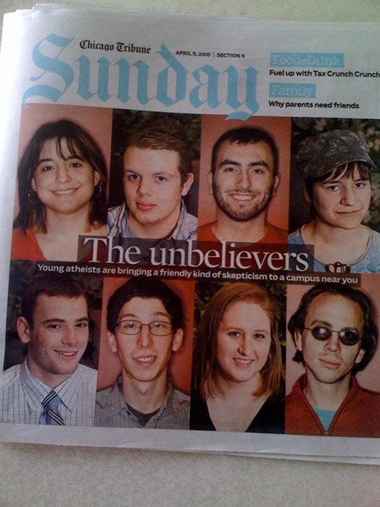 Atheists on Cover of Chicago Tribune Magazine