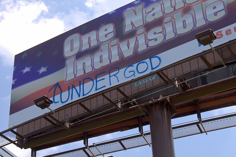WorldNetDaily Supports Atheist Billboard Vandalism