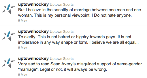 After Hockey Player Supports Marriage Equality, An Agent Responds with Bigotry