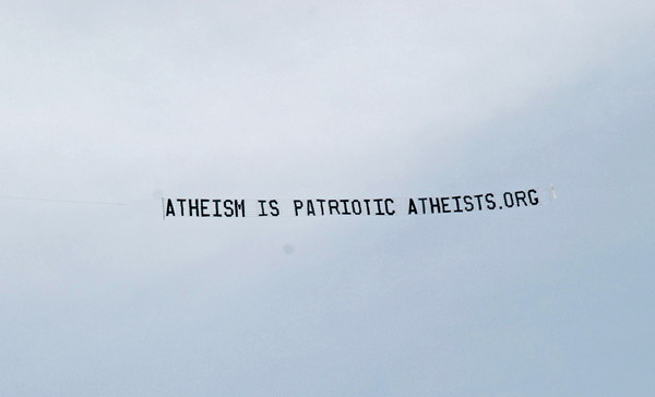 The Scary Atheist Aerial Banners