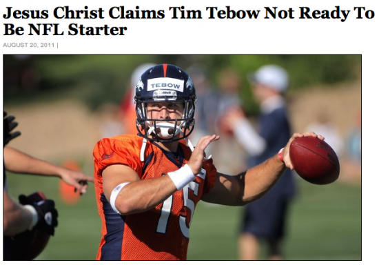 If Christ Says It, Tebow Will Listen, Right?