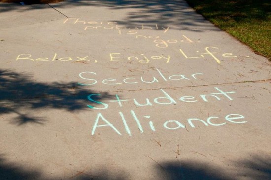 I Like These Atheist Chalkings at a North Carolina Campus