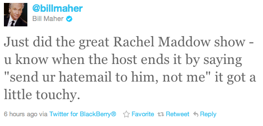 Bill Maher Talks About Mormonism on <em>The Rachel Maddow Show</em>