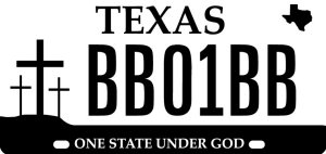 Texas Has Approved a License Plate with the Phrase ‘One State Under God’ Next to Three Crosses