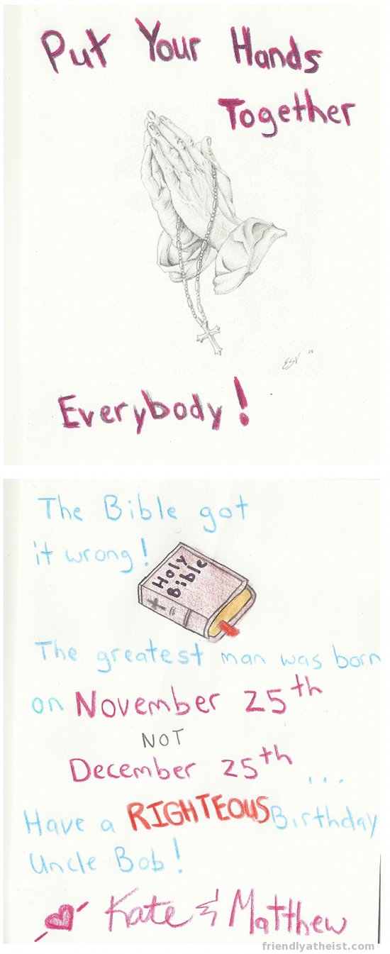 A Birthday Card for an Atheist Uncle