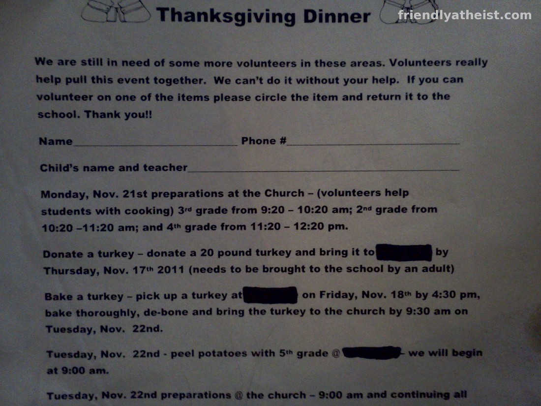 Public Elementary School Children in Wichita Will Spend Thanksgiving Week at a Church