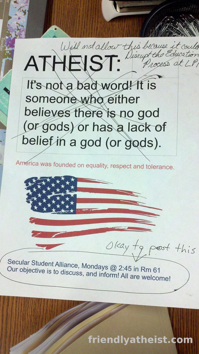 At a Texas High School, Saying ‘Atheist’ Could Disrupt the Learning Process