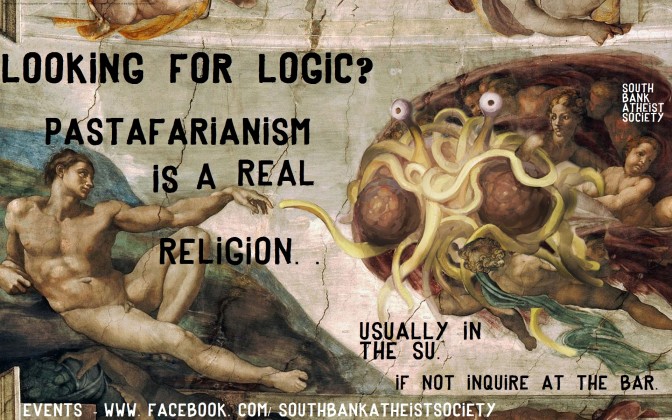 Sacrilege! London’s South Bank University Bans Student Posters Honoring the Flying Spaghetti Monster