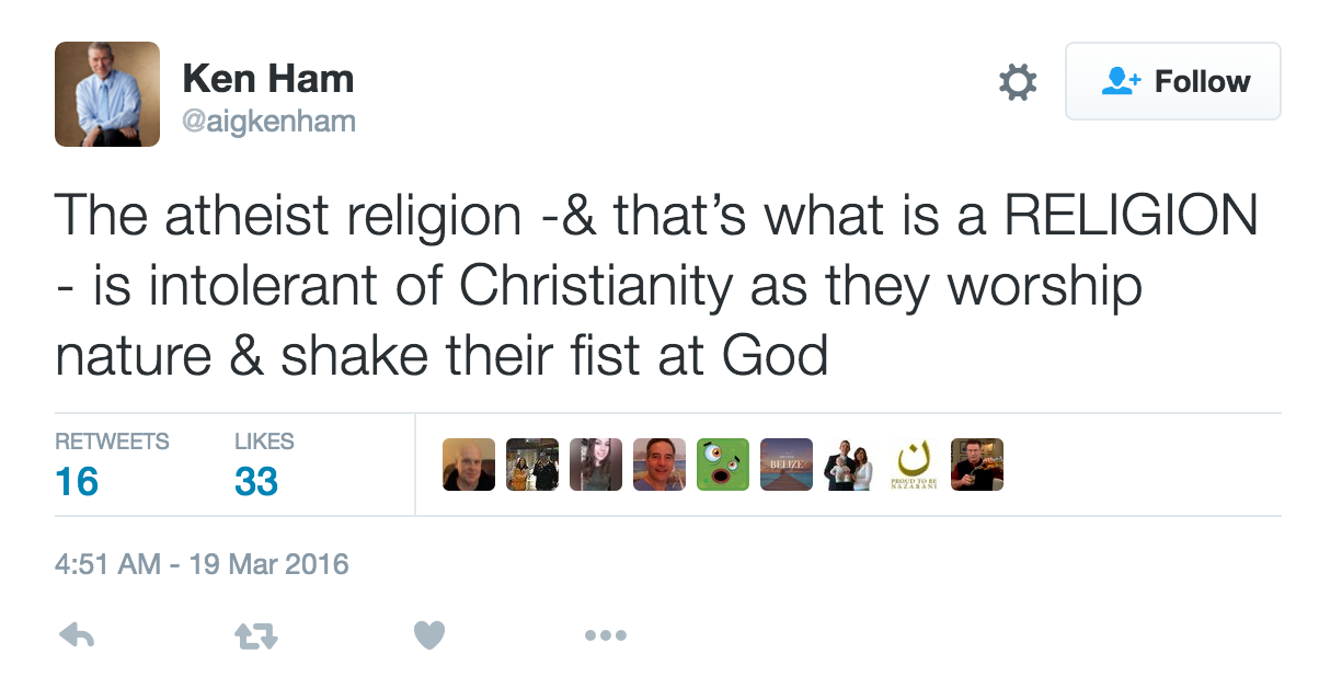 I Don’t Think Ken Ham Knows What Atheism Means…