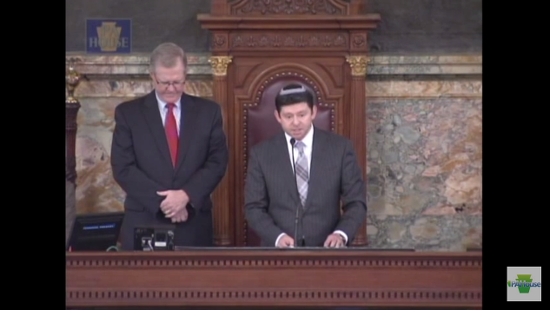 A rabbi delivers a PA House invocation in 2013