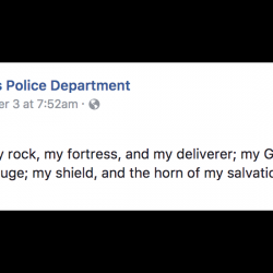 OK Police Chief Keeps Posting Bible Verses on Department’s Facebook Page