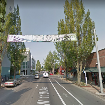 Oregon Atheist May Sue Over Religious Street Banner (Spoiler: He’ll Lose)