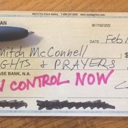 People Are Sending Checks Worth “Thoughts and Prayers” to NRA-Backed Republicans