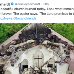 FOX News Host: My Sister’s Church Burned Down, But a Cross Is Still Up, So Yay!