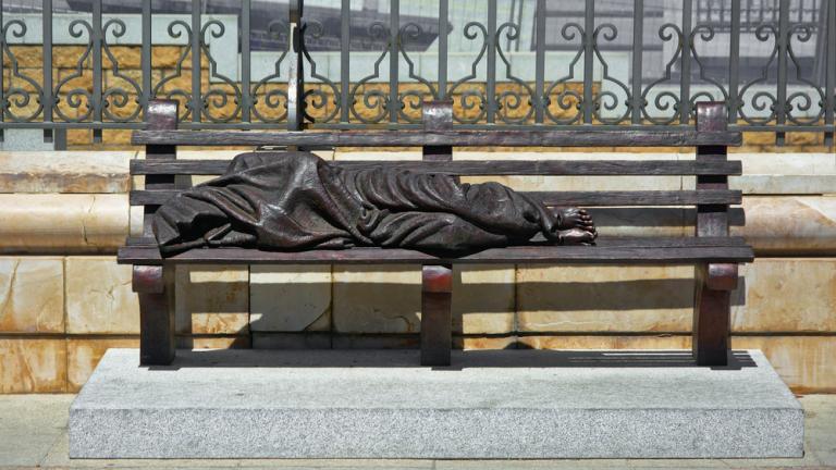 Someone Reported A Sleeping Homeless Man On A Bench It Was A Statue Of Jesus Hemant Mehta Friendly Atheist Patheos