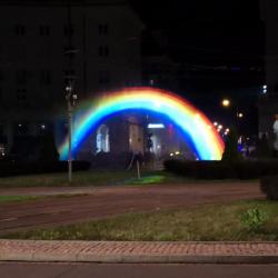 Bigots Burned Rainbow Banner, So Poland LGBTQ+ Groups Put Up “Unbreakable” One