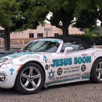 The Driver of This Insane Jesusmobile Better Not Have Any Road Rage