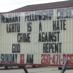Church That Posted “LGBTQ Is a Hate Crime” Sign Kicked Out of Building