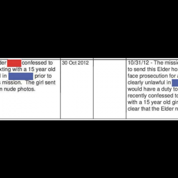 Leaked Doc: Mormon Church Was “Reluctant” To Punish Elder Who Sexted with Minor