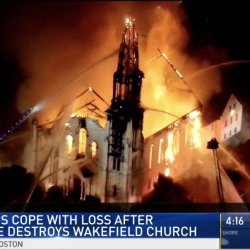 Lightning Burns Down Church, But FOX News Focuses on Preserved Jesus Painting