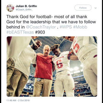 Atheist Group Calls for Arkansas Razorbacks Coaches to Stop Praying with Players