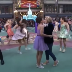 Conservative Christians Can’t Handle Lesbian Kiss in Macy’s Parade Routine