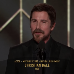 Christian Bale Thanks Satan After Golden Globes Win for Portraying Dick Cheney