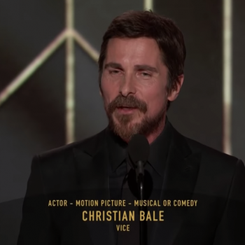 Christian Bale Thanks Satan After Golden Globes Win for Portraying Dick Cheney