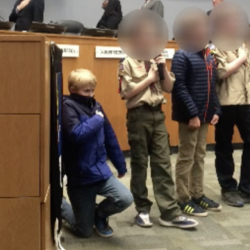 10-Year-Old Cub Scout Kneels During Pledge at Durham (NC) City Council Meeting