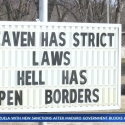 “Hell Has Open Borders,” Says Church Sign in Arkansas