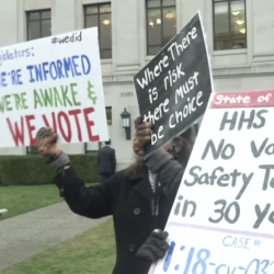 Anti-Vaxxers Protested WA Lawmakers for the Right to Harm Their Kids