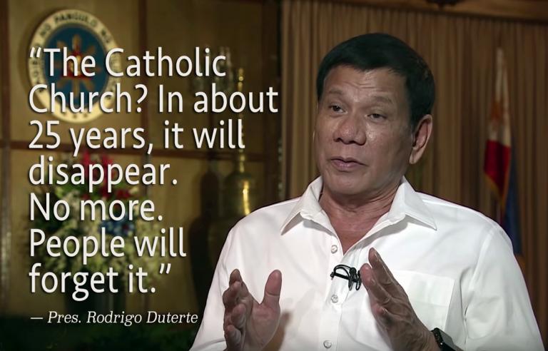 Philippines President Duterte Scandal Ridden Catholic Church To Die In 25 Years Terry Firma
