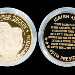 Christian Preacher Sells $45 Coin Depicting Trump and the Biblical King Cyrus