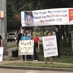 For No Good Reason, Christians in TX Protested the Film About The Satanic Temple