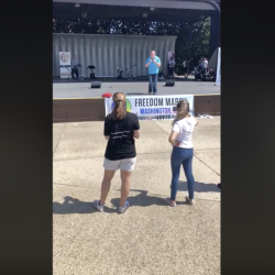 Once Again, Tens of People Show Up to Christian Anti-LGBTQ “Freedom March”