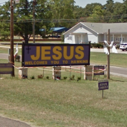 At Long Last, the “JESUS Welcomes You to Hawkins” Sign in Texas Has Come Down