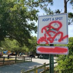 A FL Park “Adopted” by Satanists Has Been Vandalized in the Name of Christianity