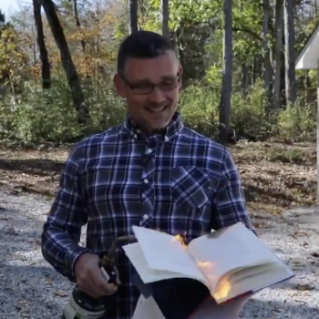 Ignorant Hate-Preacher Burns Book That Says We’re Not a “Christian Nation”