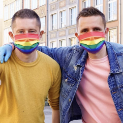 Gay Couple in Poland Fights Hate and COVID-19 by Distributing Rainbow Face Masks