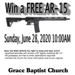 Church in New York Holds Another Gun Giveaway; the Mystique of the AR-15 Endures