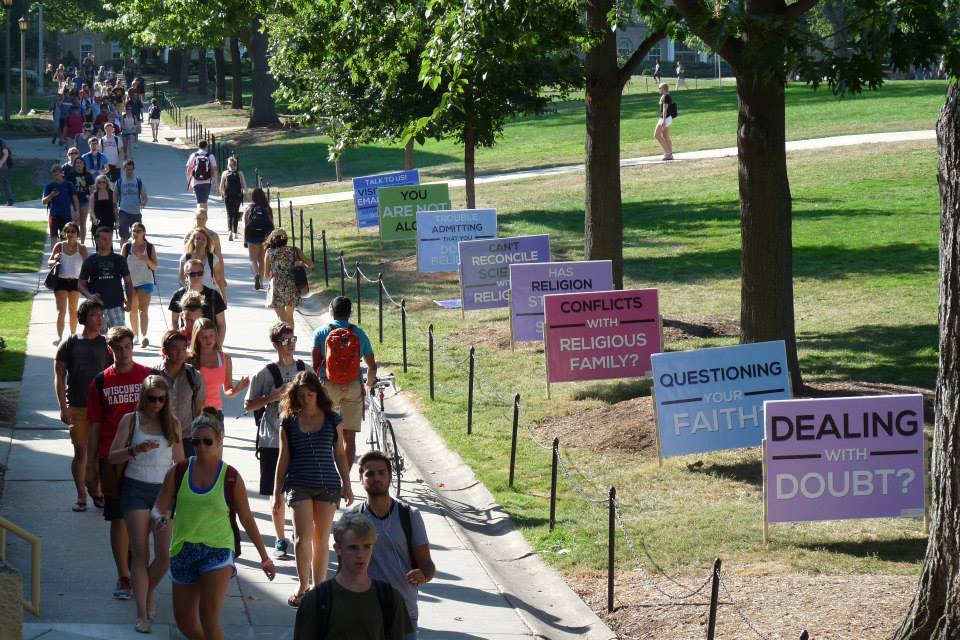 College Atheist Group Advertises New Service for Religious Doubters with Unique Campaign