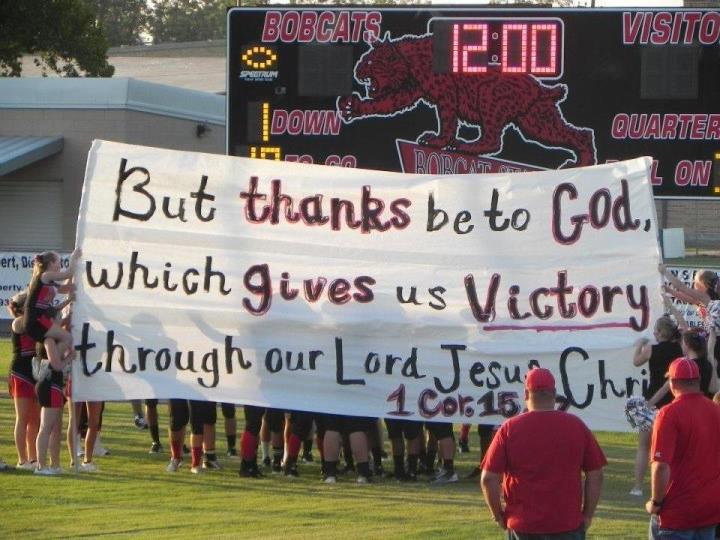 Judge Rules That Kountze High School Cheerleaders Can Display Banners with Bible Verses at Football Games