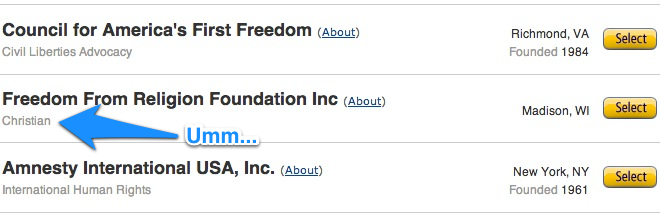 I Didn’t Realize the Freedom From Religion Foundation Was That Kind of Group…